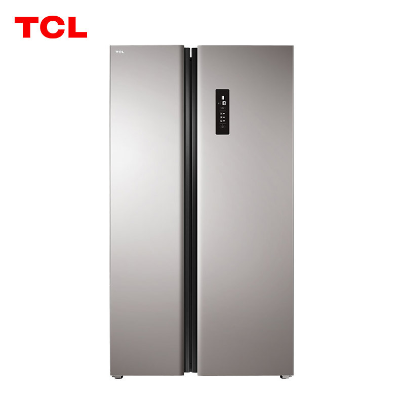 tcl bcd-515wepz50 515升冰箱 对开门 风冷无霜 一体双变频 典雅银