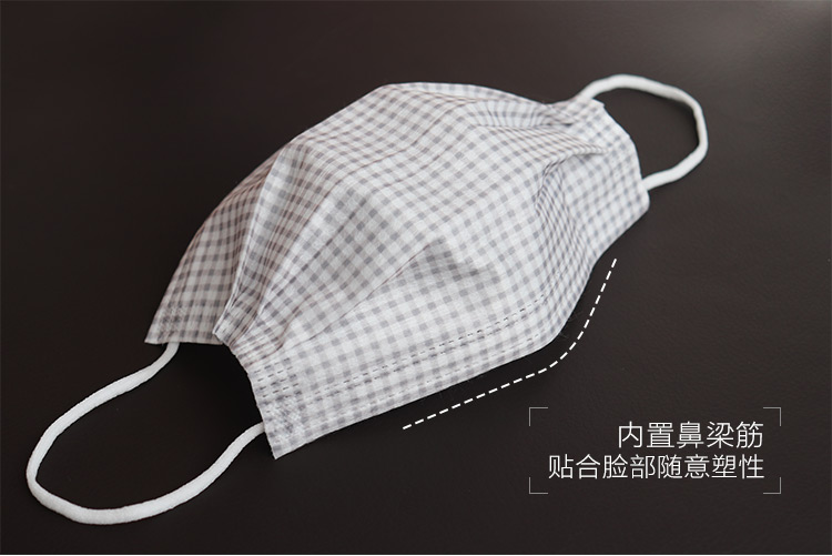 一次性印花口罩防灰尘可爱文艺格子黑白色男女神韩版透气春夏款