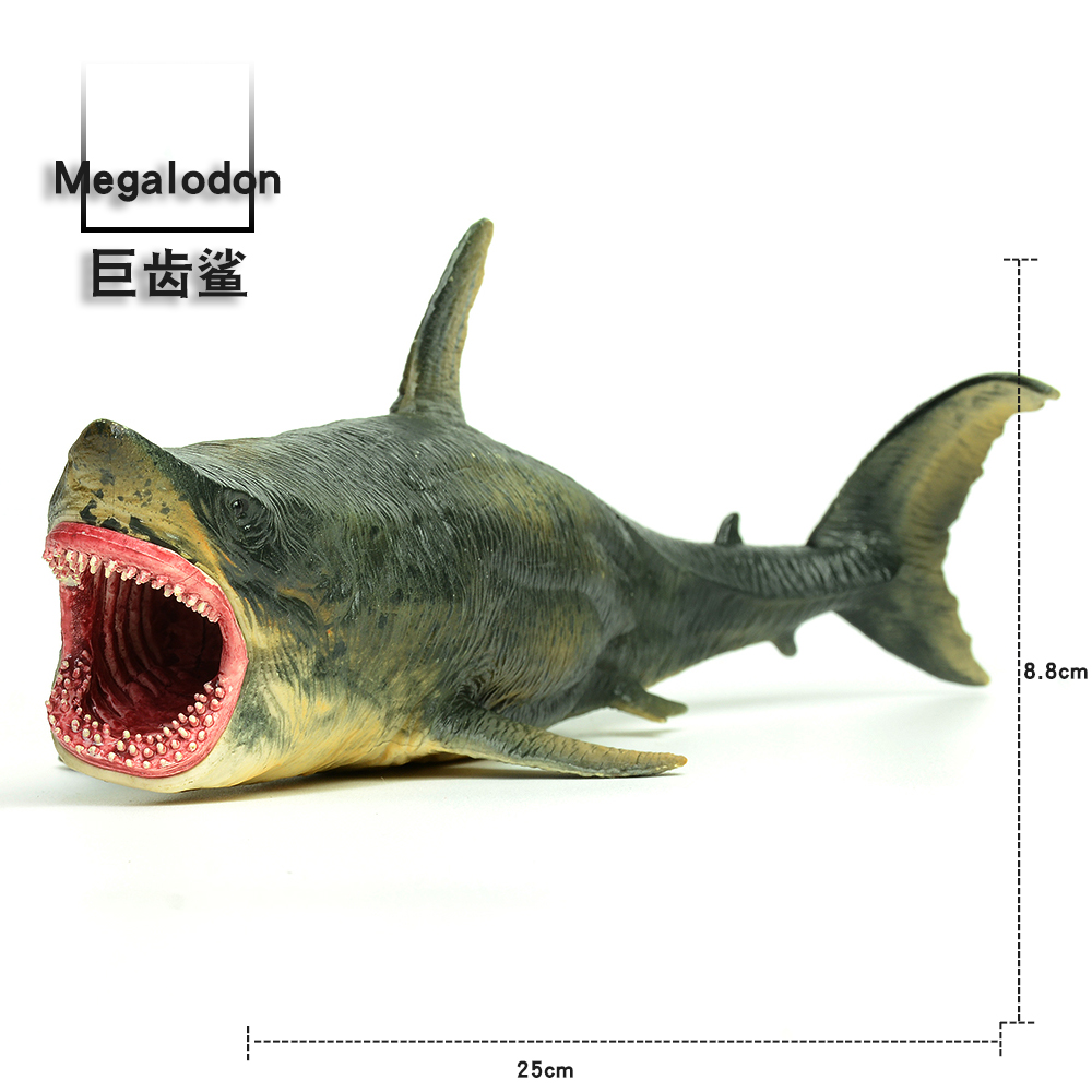 骁熊儿童鲨鱼玩具大白鲨巨齿鲨食人鲨仿真海洋生物动物模型男孩玩具
