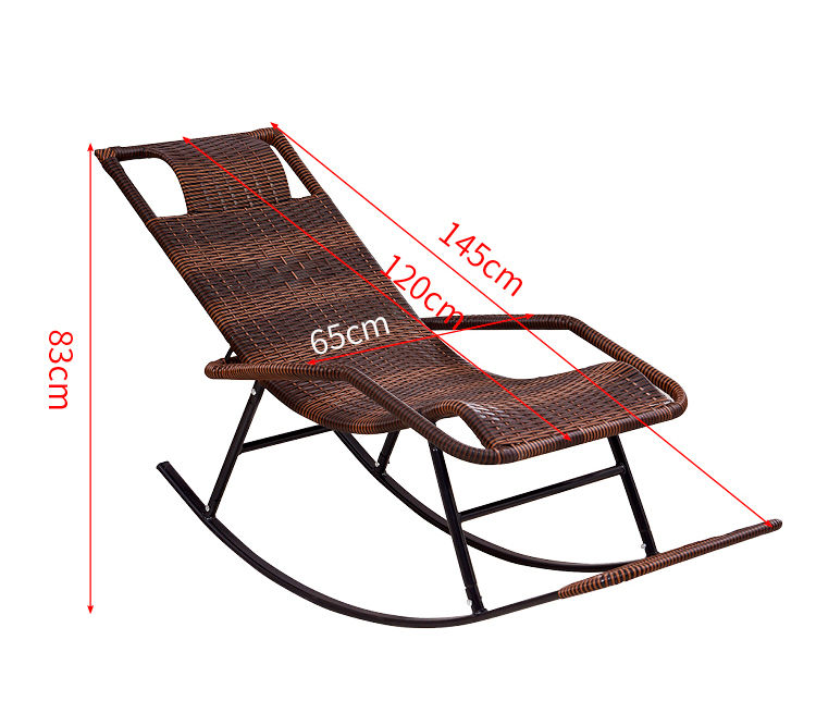 弧威(huwei)椅子awdx22823 摇椅藤椅成人午睡躺椅客厅