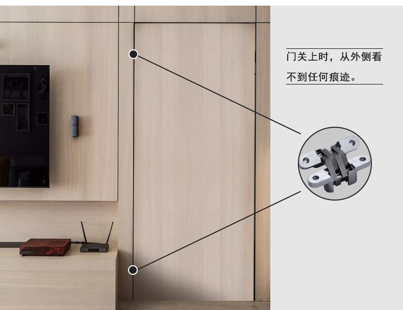 隐形门合页暗装十字铰链衣柜门暗铰链五金折叠门隐形合页隐藏铰链敬平