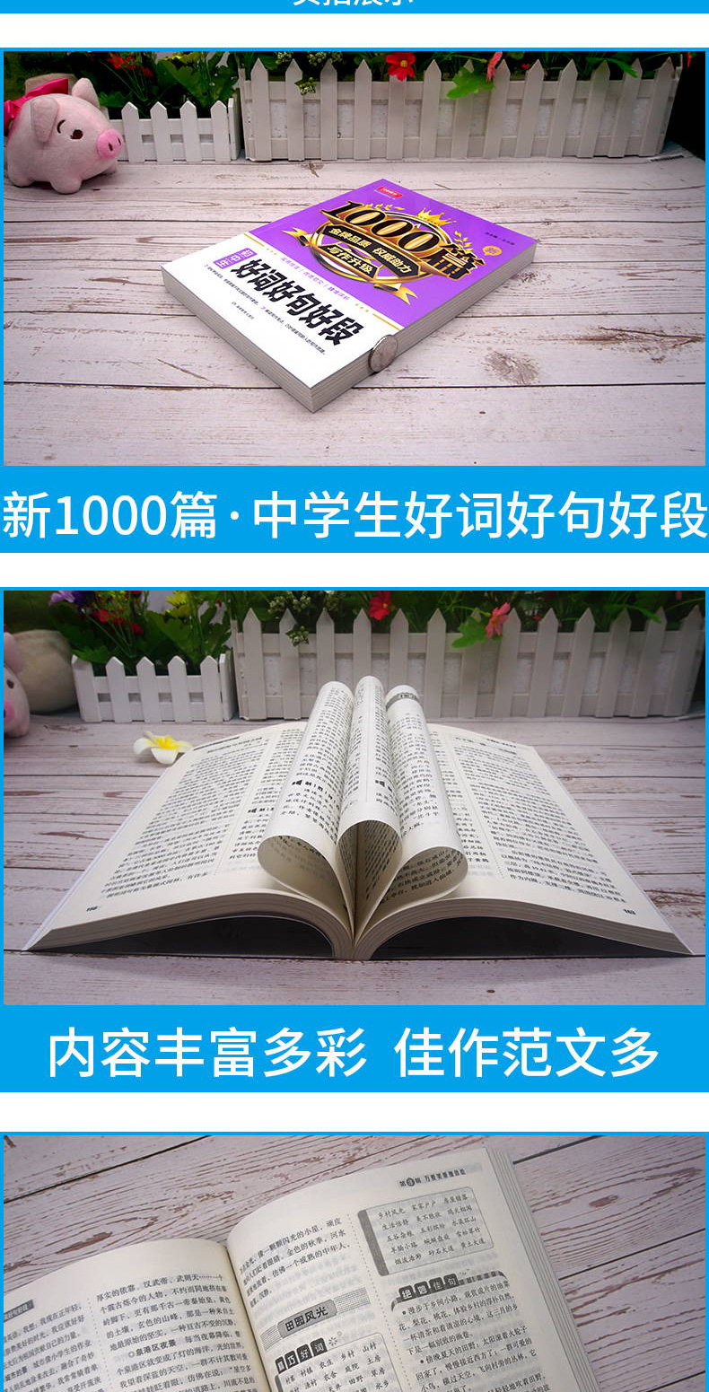 惠典正版新1000篇初中生 好词好句好段 七八九年级文科生通用中学生