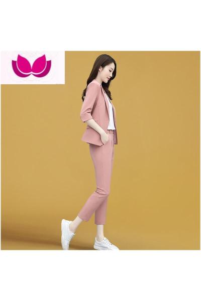 七斓高级感夏装套2023年新款女装时尚气质小个子西装裤子套装