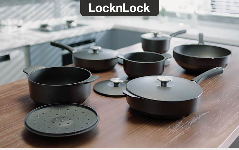 自营 乐扣乐扣(lock&lock)炒锅不粘锅 炒菜锅无油烟锅烹饪锅具 电磁炉
