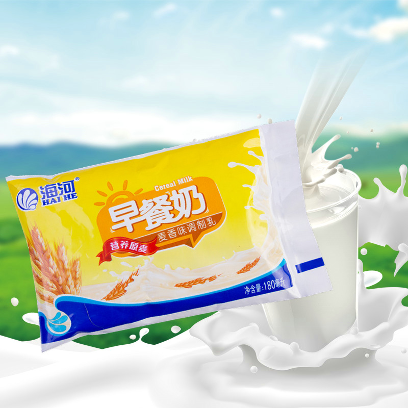天津海河乳品早餐麦香味牛奶调制乳网红早餐16袋