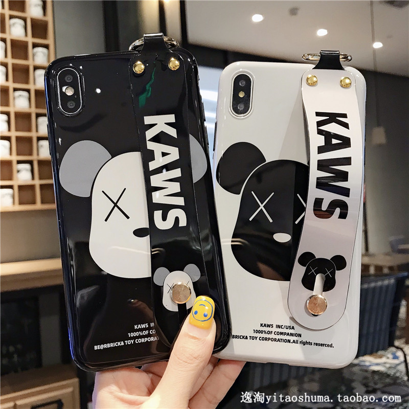 潮牌小熊苹果xs max手机壳iphonex/xr带支架8plus/6s/7硅胶软壳女 6