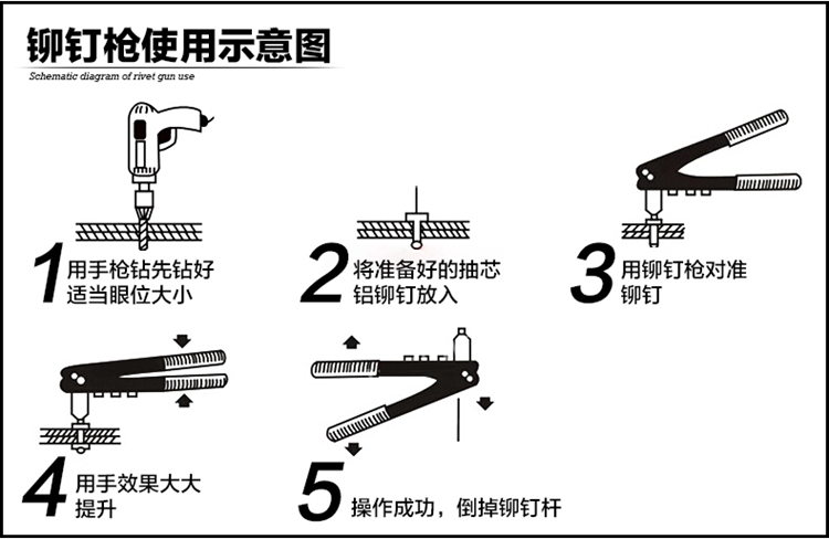 定做抽芯柳钉枪拉铆枪拉铆钉铝拉钉厕所锁卫浴锁浴室锁配件铆钉枪送15