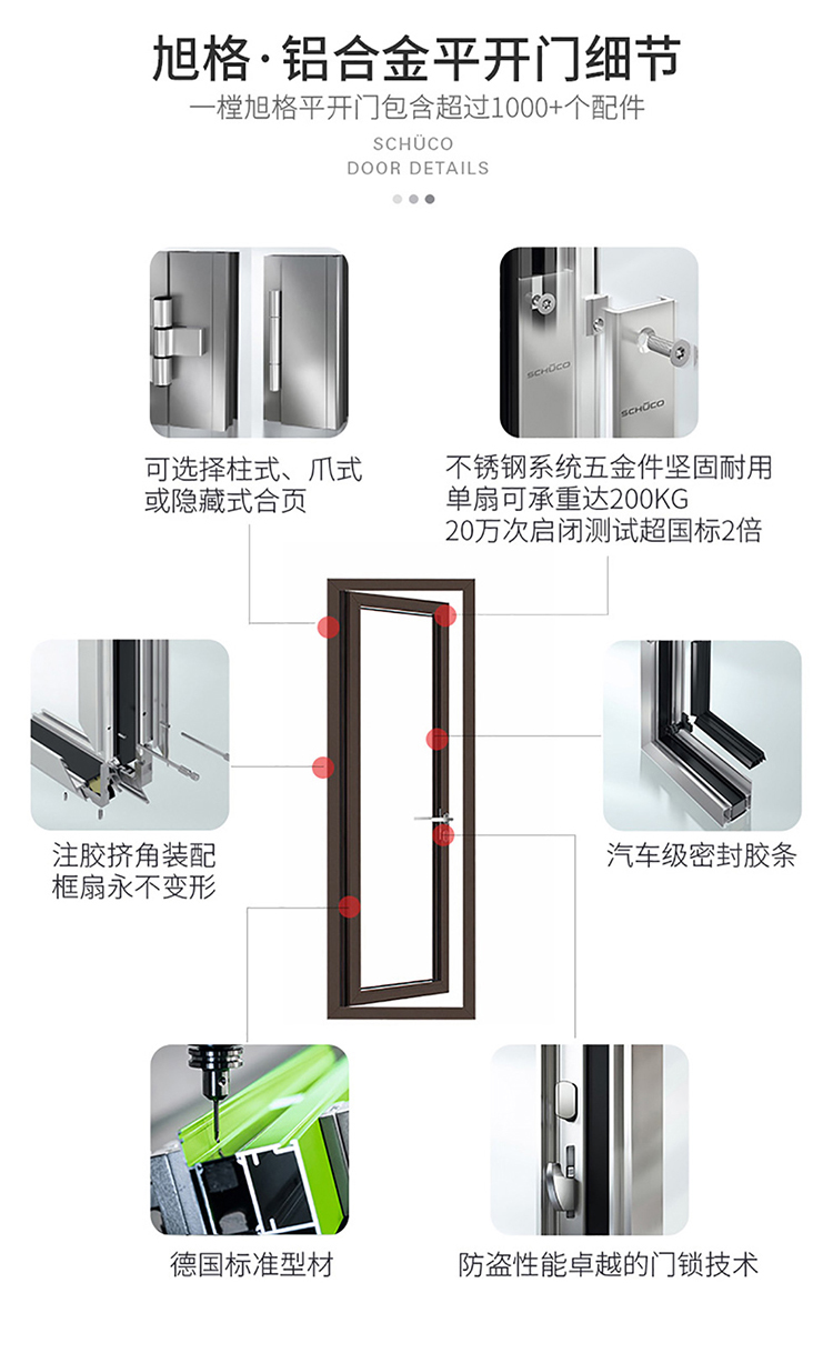 门配件 庭院门  核心参数品牌:旭格(schco) 类别:室内门 材质:其他