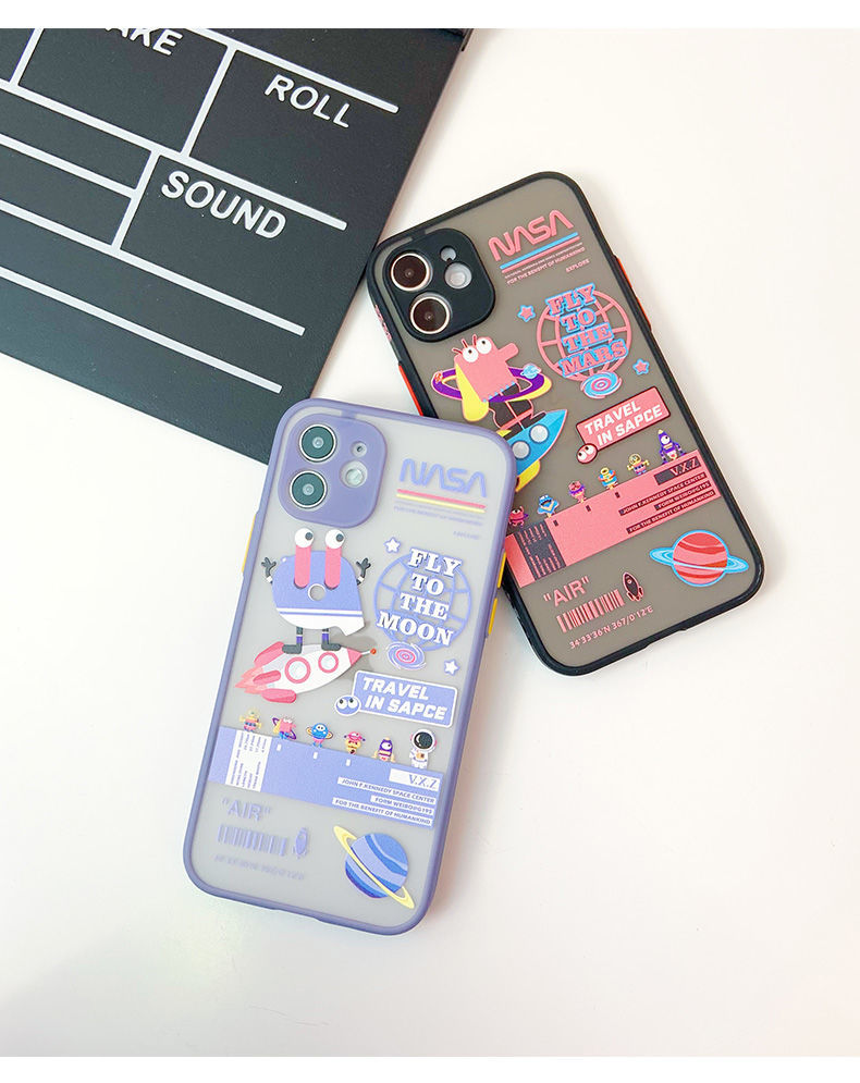 侧边小怪兽苹果12手机壳iphone12promax/11/xs/xr/78plus镜头全包 侧