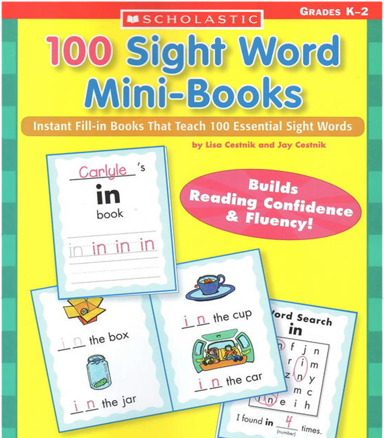 惠典正版英文原版小学生高频词汇迷你书100sightwordminibooksgra