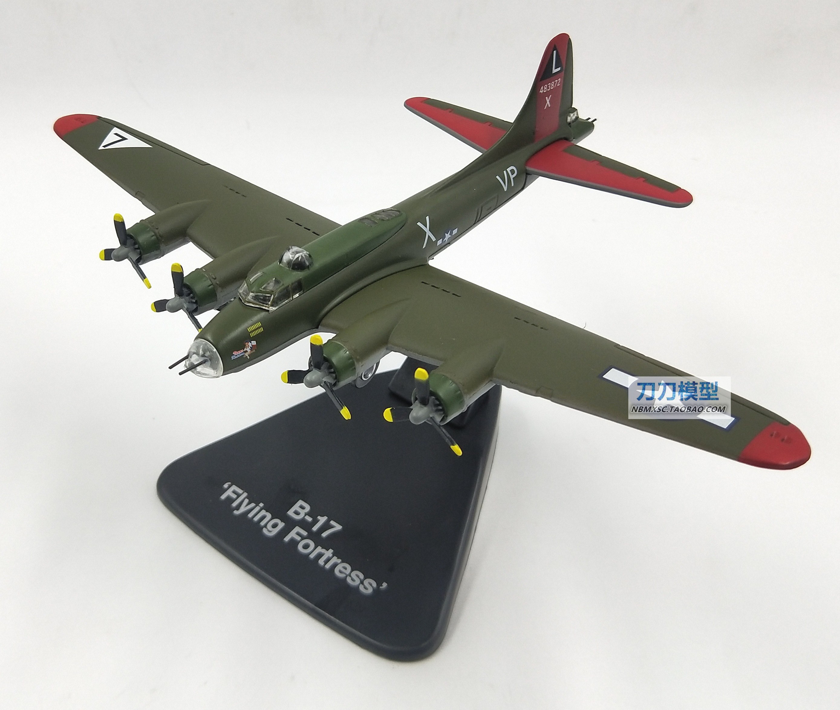 超级新品 1:144美国b-17轰炸机b17合金飞机模型金属 二战静态玩具仿真
