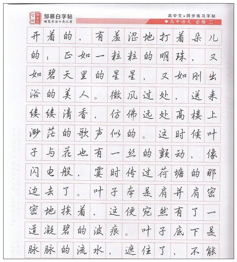 学生练字 钢笔蒙纸硬笔书法课文同步学生练字硬笔书法教辅书》中国