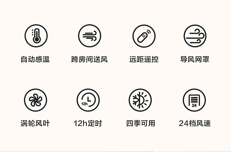 美的(midea)gdd20pb空气循环扇家用电风扇立式客厅涡轮对流遥控落地
