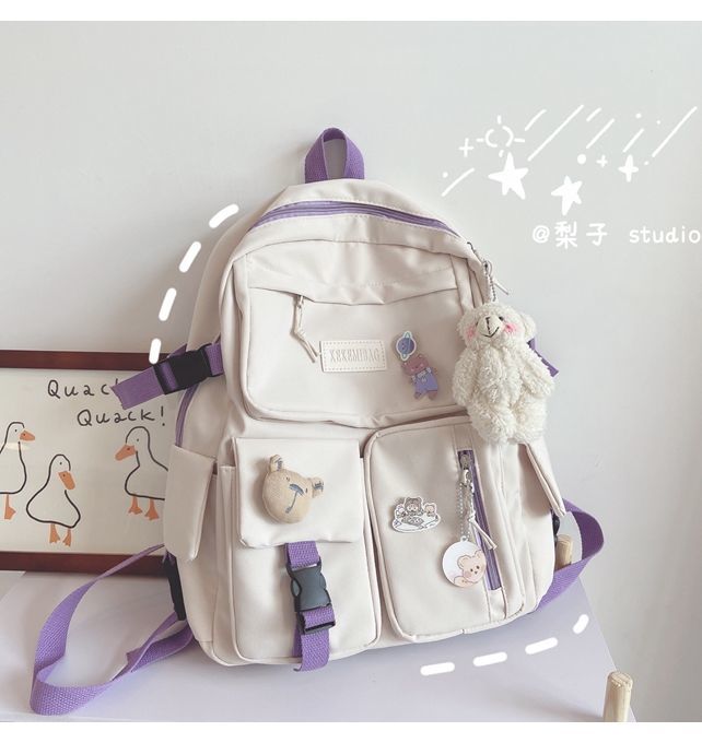 《书包女韩版校园森系好看的日系高颜值大容量初中生高中学生双肩包