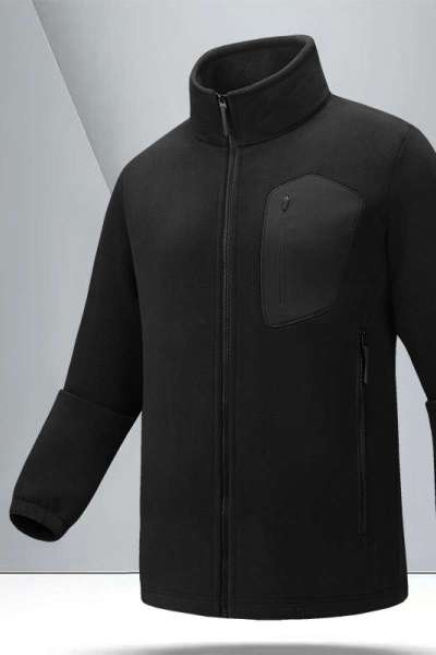 JEEP SPIRIT摇粒绒外套卫衣男开衫春装冲锋衣内胆上衣男士春秋季抓绒衣