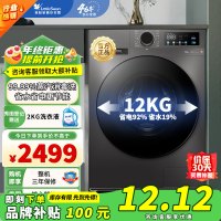 小天鹅12KG洗衣机滚筒洗烘一体全自动12公斤大容量 蒸汽消毒洗暖烘空气洗1.10洗净比TD120V098WDT