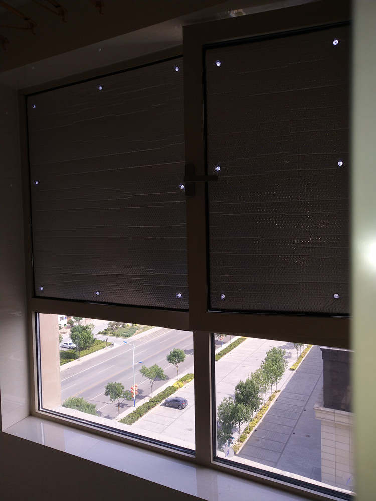家用阳光房阳台遮阳帘顶帘玻璃隔热膜防晒遮阳板遮光窗帘反光布帘