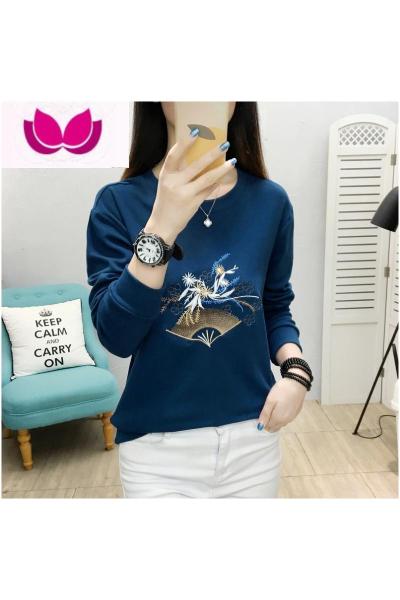 七斓2023年新款春装上衣女宽松大码衣服打底衫长袖T恤女装潮Z