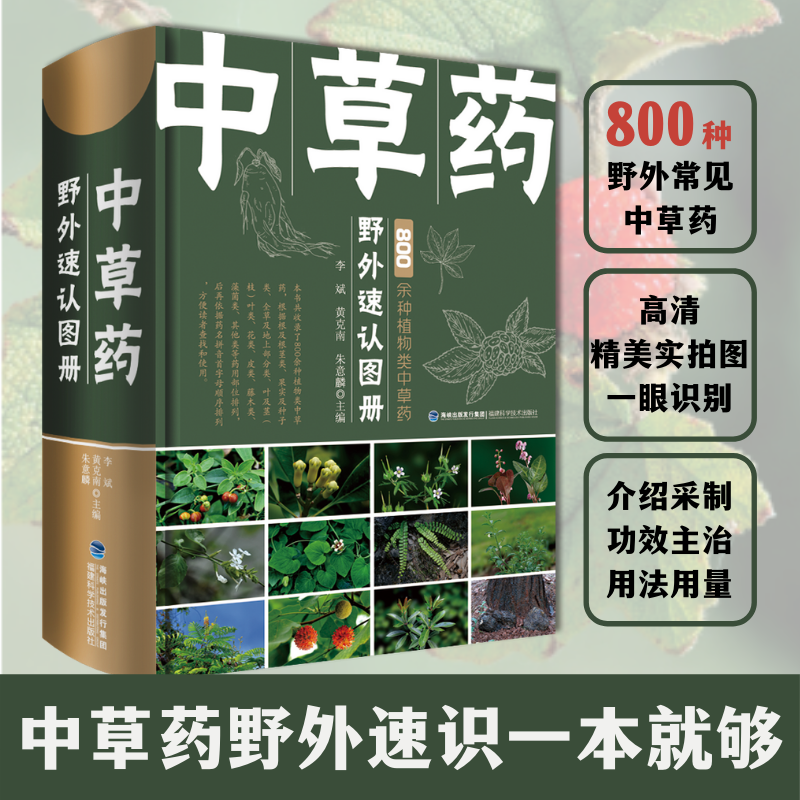 惠典正版正版中草药野外速认图册9787533561598李斌福建科学技术出版