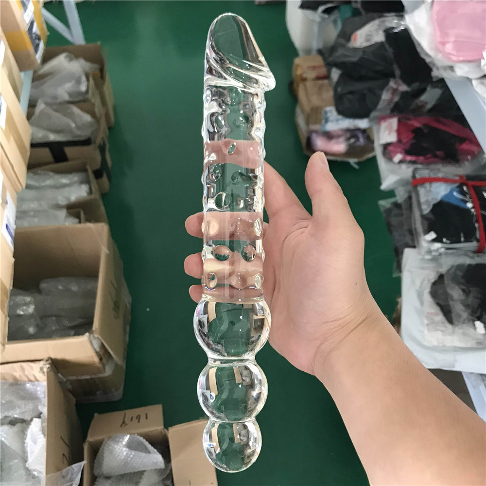 超级新品 zcz超大成人用品玻璃水晶阳具冰火棒女用自慰器具后庭肛塞
