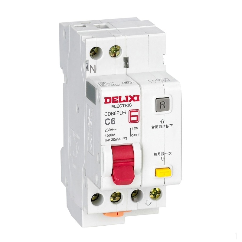 德力西 delixi electric cdb6plei系列小型漏电断路器cdb6plei 1p n c