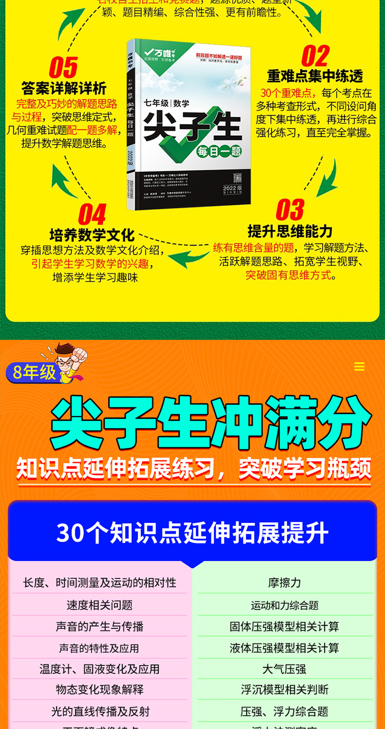 《2022万唯尖子生每日一题七年级数学》武泽涛著【摘要 书评 在线阅读