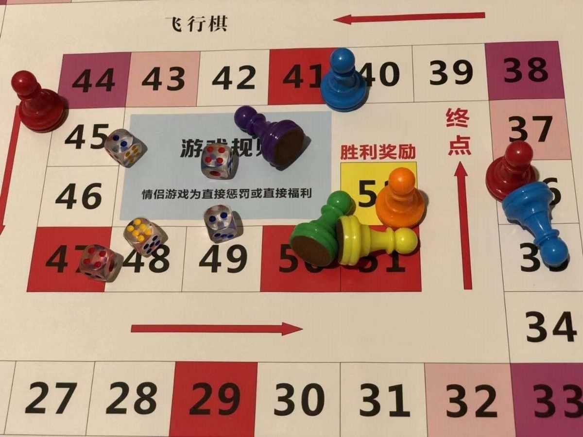 成人版情侣飞行棋子大冒险惩罚互动情侣双人玩便携式游戏咨询客服飞行