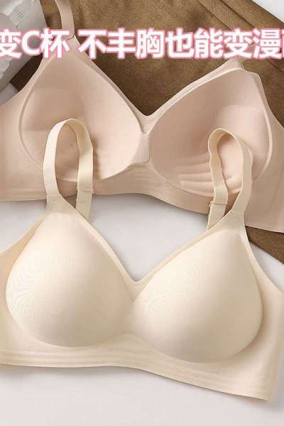 外扩型内衣女小胸聚拢显大无钢圈上托收副乳防下垂一片式文胸