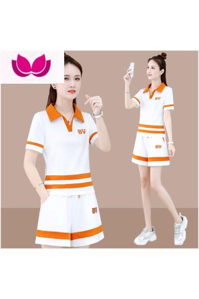 七斓夏季休闲短裤套装女装2023新款小个子时尚洋气时髦跑步运动服夏装