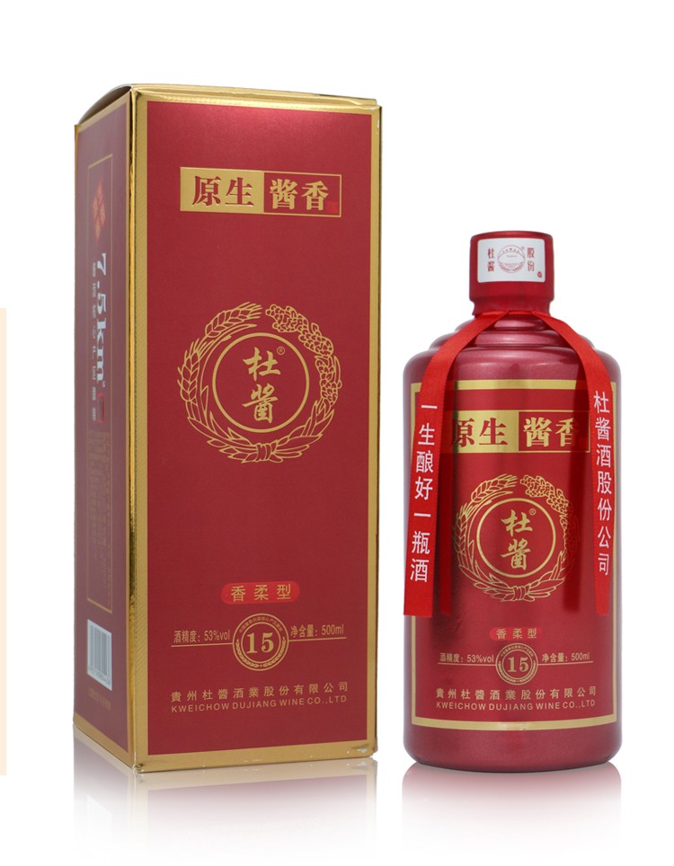 【杜酱酒厂自营】杜酱15 原生酱香53度酱香型白酒 茅台镇纯粮坤沙老酒