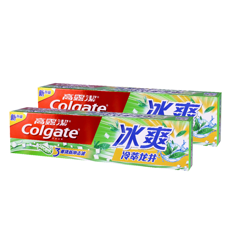 高露洁冰爽茶香龙井牙膏120g2支