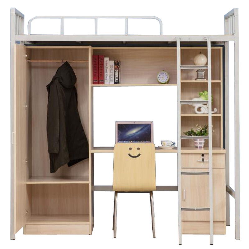 公寓床yg035多功能单人床上床下柜学生宿舍公寓床组合床带书桌衣柜