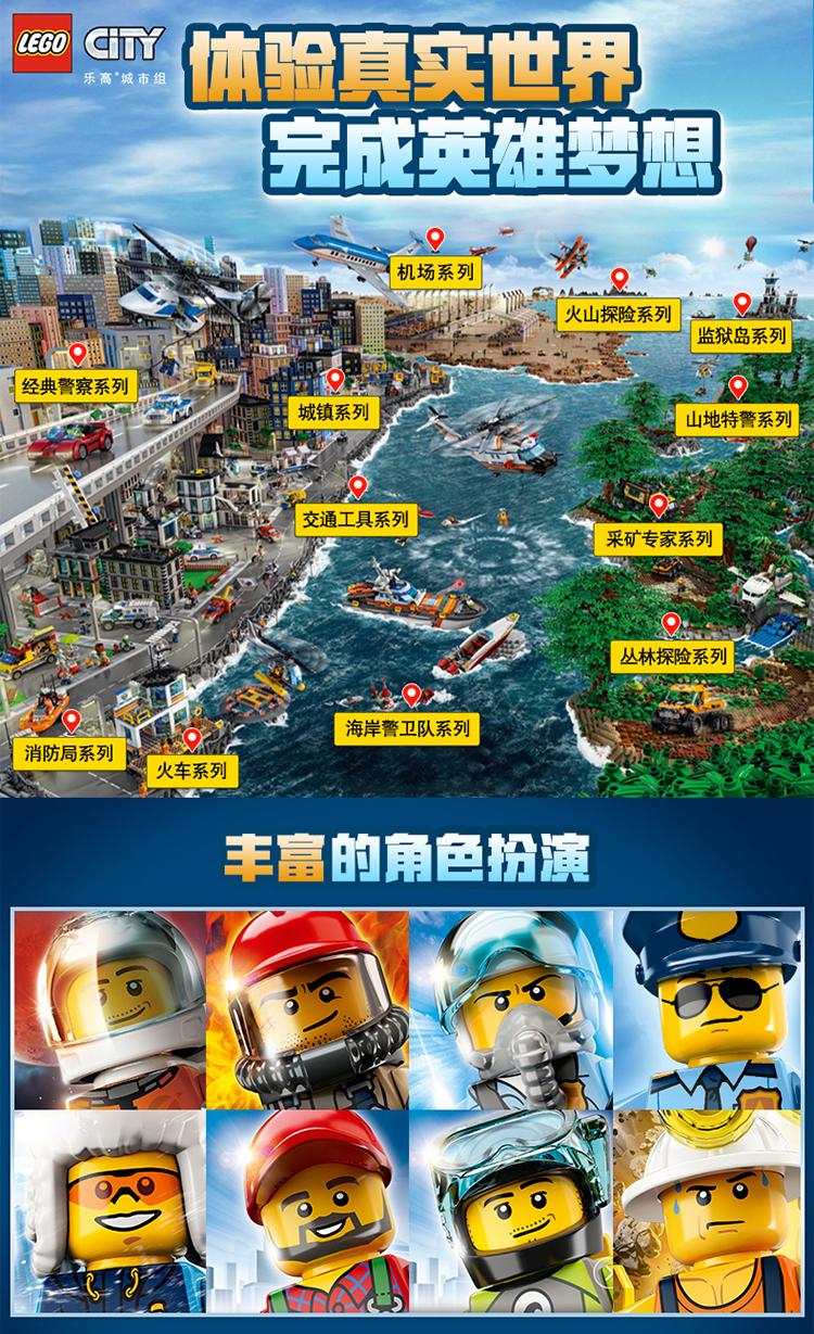 lego乐高城市系列60228深空射控制中心拼插积木玩具