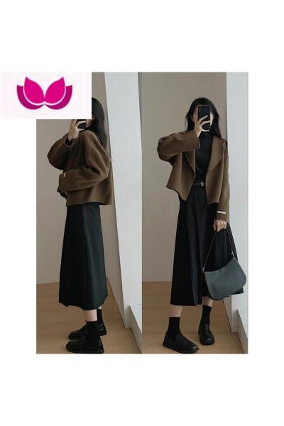 七斓春季女装奶系穿搭温柔高级感一整套搭配小香风连衣裙子套装