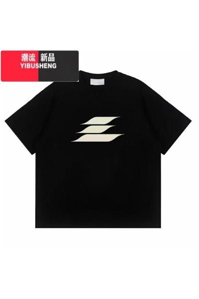 YIBUSHENG美式黑色短袖t恤女季2024新款宽松体恤情侣半袖oversize上衣潮