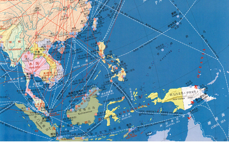 [醉染正版]2021新版 世界港口交通地图集 新版 全球航线海运航运空 运