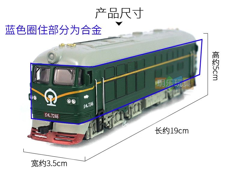 《1:87东风火车头车厢合金模型声光古典绿皮火车模型