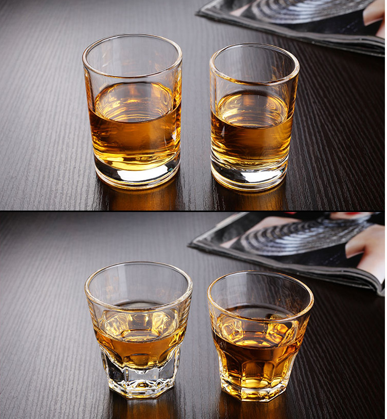 6只套装白酒烈啤酒玻璃酒杯2两二两半3三两100ml酒吧家用酒杯酒具