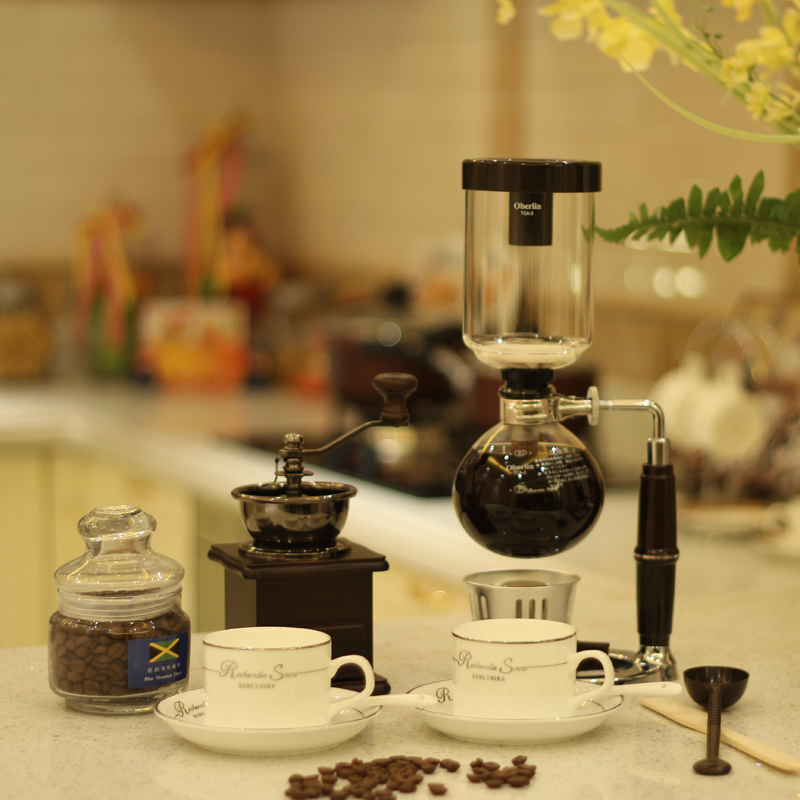 复古磨豆机虹吸壶烘焙精灵手动煮咖啡壶套装礼盒家用玻璃壶煮咖啡器具