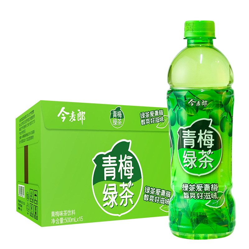 今麦郎青梅绿茶500ml青梅味茶饮料夏日清凉饮料 青梅绿茶 15瓶
