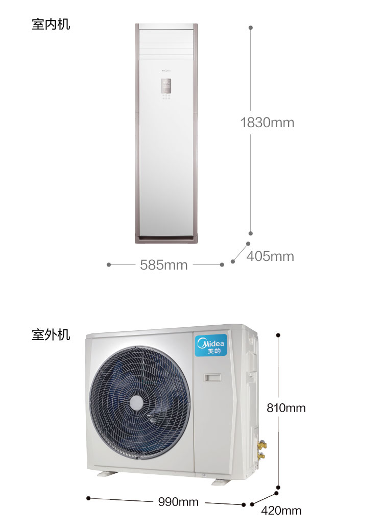 美的大5匹单冷变频商用家用空调柜机 强力快速制冷 省电静音 lf-120lw