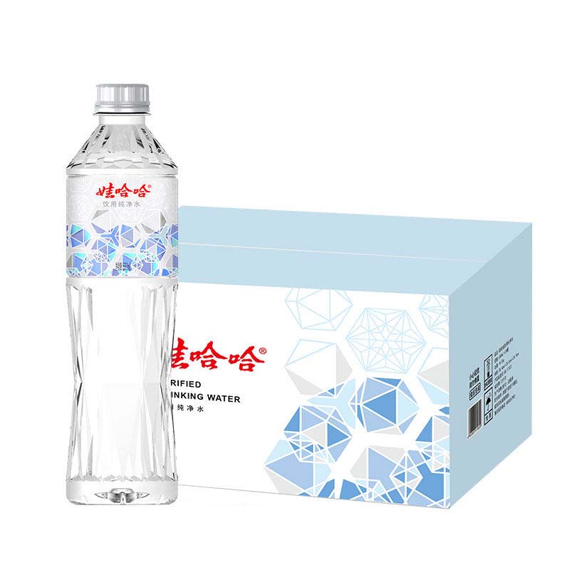 娃哈哈晶钻水550ml24瓶瓶装饮用纯净水整箱