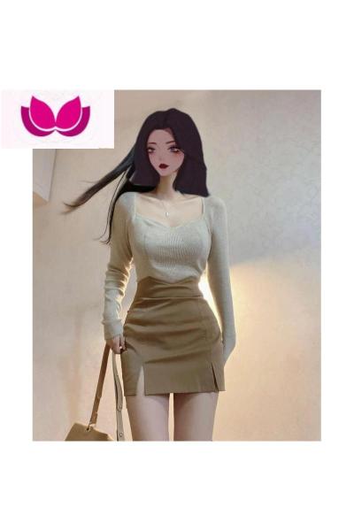 七斓早春装盐系穿搭高级感御姐炸街甜辣风纯欲上衣裙子辣妹套装女