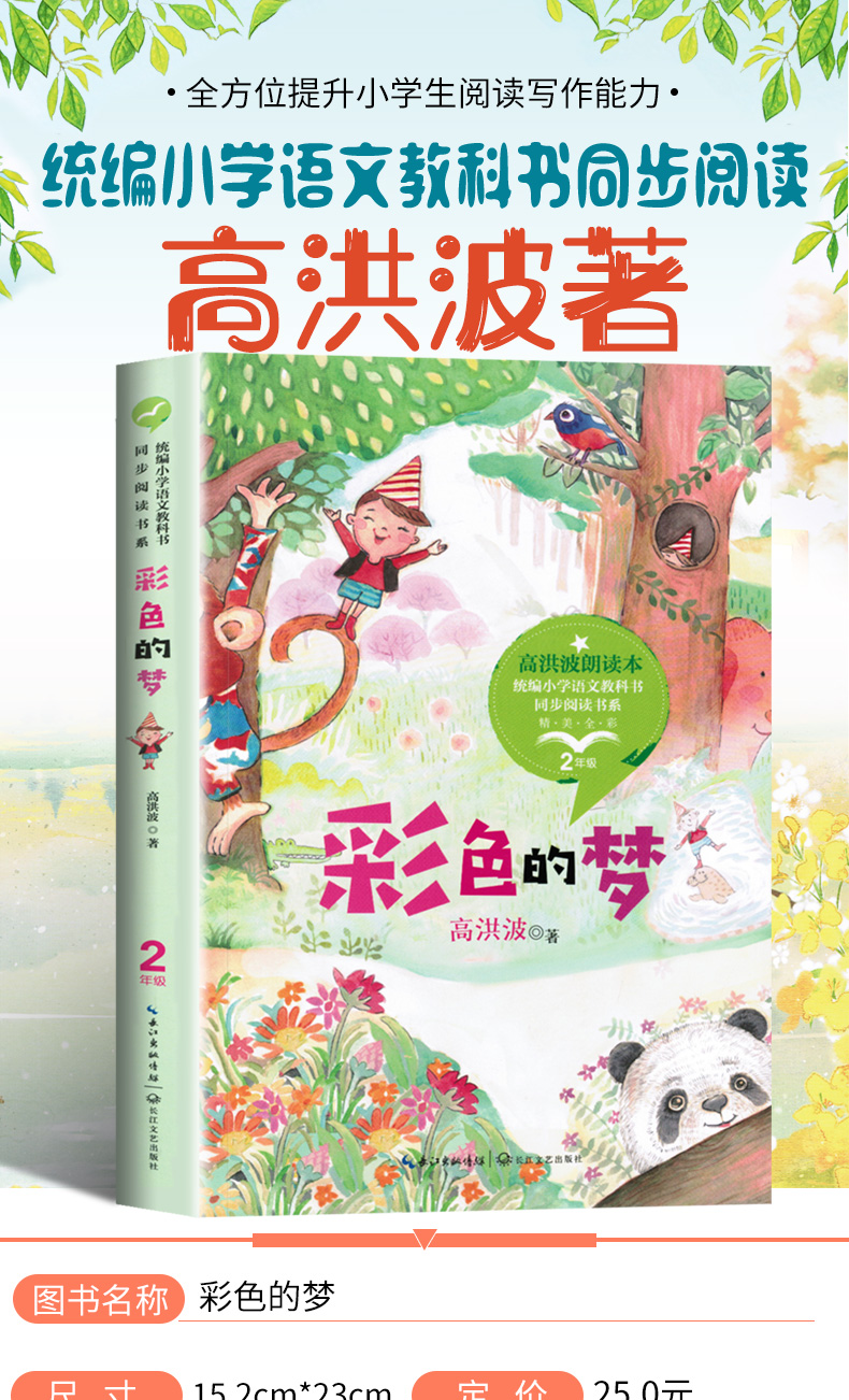彩色的梦高洪波著小学语文教科书同步阅读书系内附精美插画2年级学生
