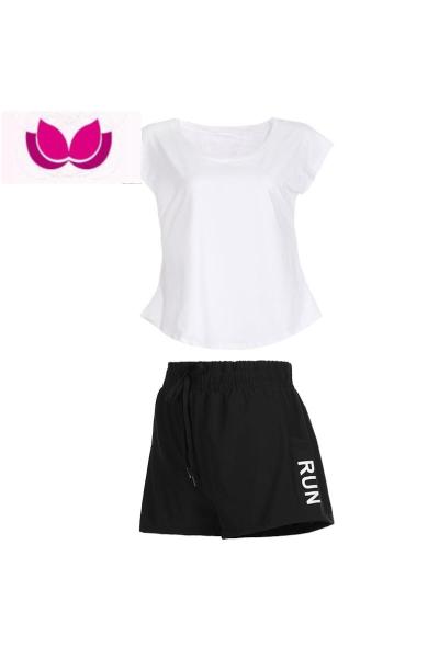 七斓运动套装女时尚夏季夏装薄款显瘦跑步健身房专业晨跑瑜伽服速干衣