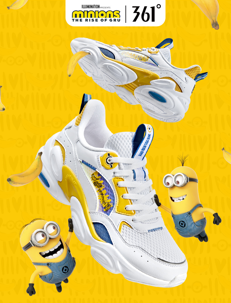 【小黄人联名】361°越野跑鞋女2021夏季新款老爹鞋女鞋运动鞋