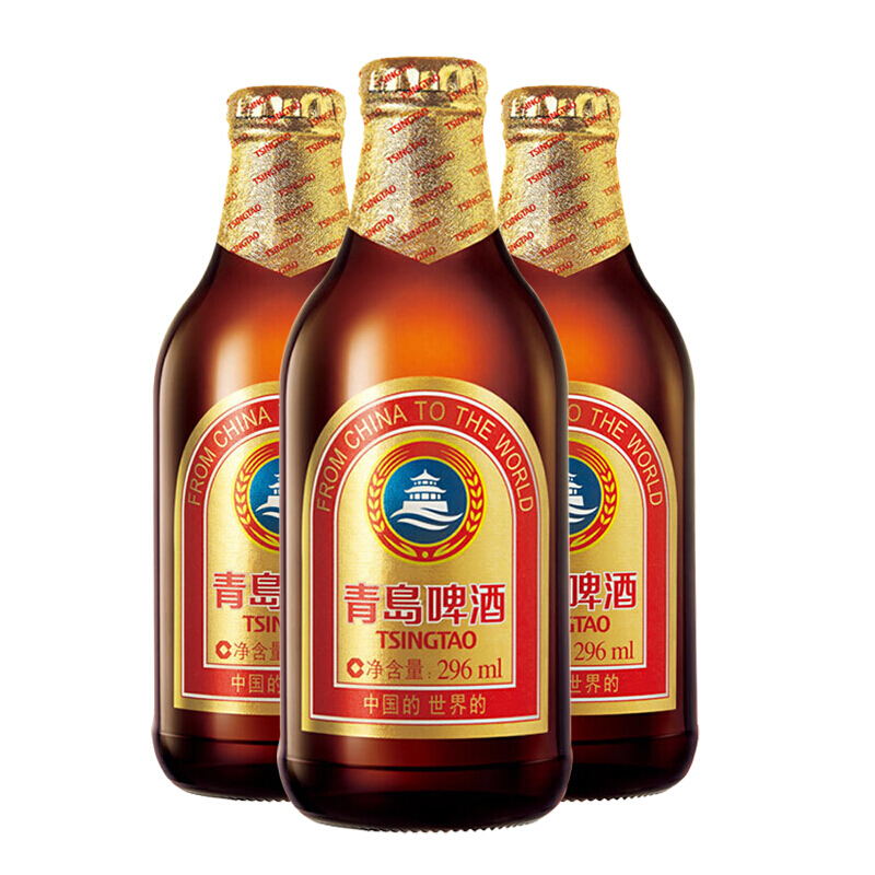 青岛啤酒(tsingtao)金质 小棕金 11度 296ml*24瓶(电商专享)