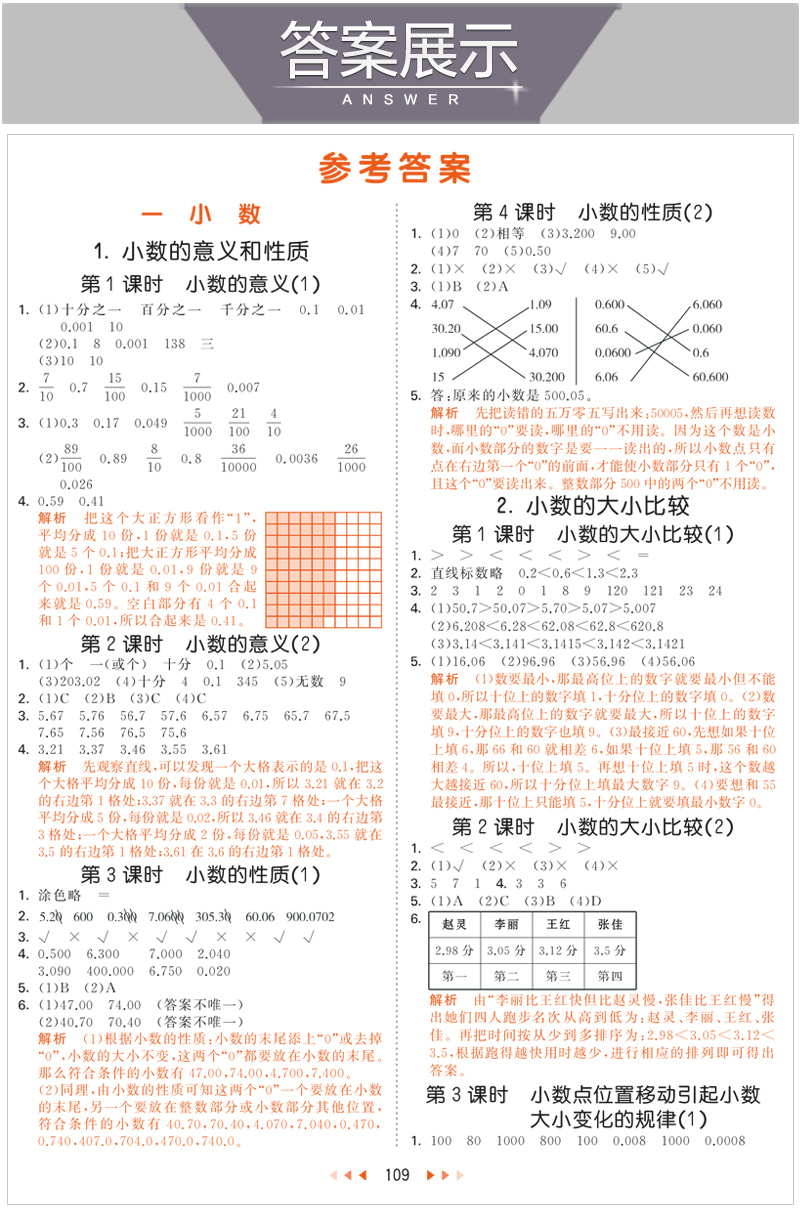 曲一线官方正品 2021春53天天练小学数学四年级下册bj北京版 五三天天