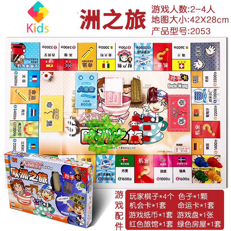 欧洲之旅(抢手q)大富翁棋