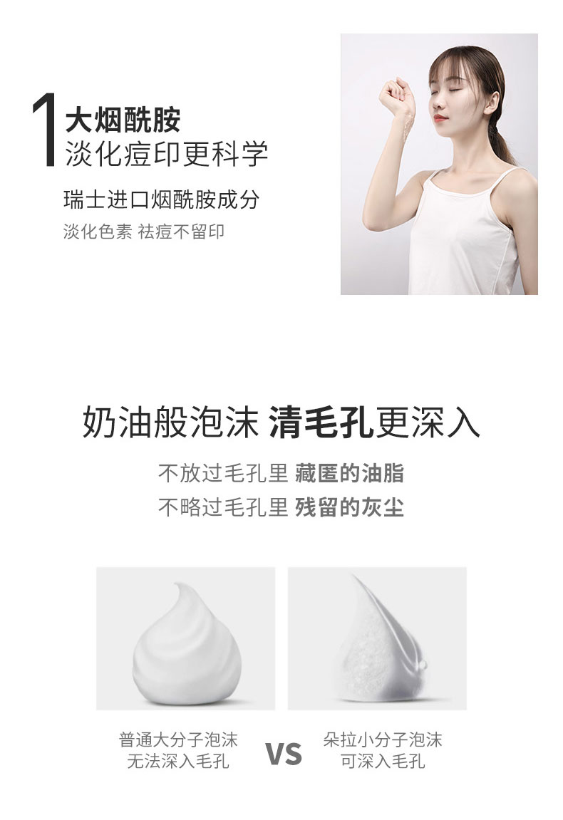 朵拉朵尚(dora dosun)洁面乳 朵拉朵尚氨基酸洗面奶清痘洁面乳100g